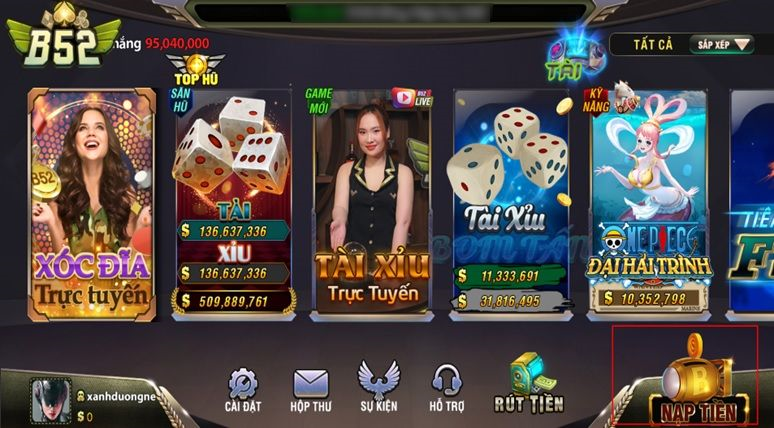 nạp tiền ví điện tử